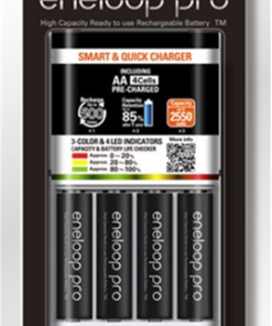 Panasonic Eneloop Quick Charger + 4 AA Eneloop Pro Batteries