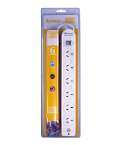 Sansai 6 Way Surge Powerboard with Master Switch