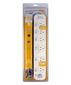 Sansai 6 Way Surge Powerboard with Individual Switches