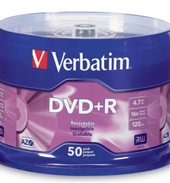Verbatim DVD+R 4.7GB 16x 50 Pack on Spindle
