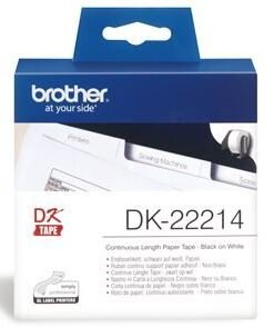 Brother DK22214 Continuous Length Paper Label Tape 12mm x 30.48m