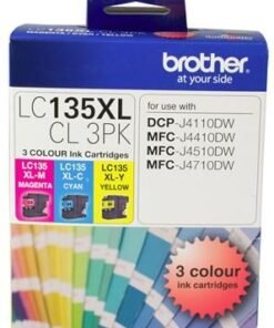 Brother LC135XLCL3PK CMY Colour High Yield Ink Cartridge (Triple Pack)