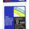 Brother TZe-325 9mm x 8m White on Black Tape 2 18301 5014152