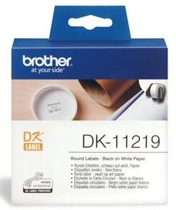 Brother DK11219 1200 Round Labels 12mm x 12mm