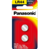 Panasonic LR44 Micro Alkaline Calculator Coin Battery 2 Pack 2 20807 9131810