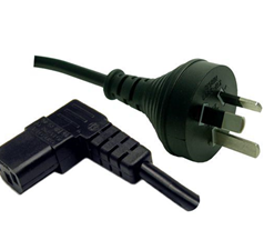 Power Cord - Right Angle 10A/250V IEC (F) to 3 Pin Power (M) 3m