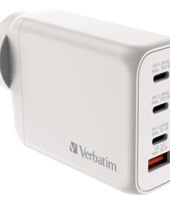 Verbatim 100W GaN Charger with 3x USB-C and 1x USB-A