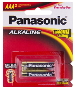 Panasonic AAA Alkaline Battery 2 Pack