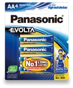 Panasonic Evolta AA Alkaline Battery 4 Pack