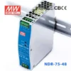 NDR-75-48 Single Output Industrial Power Supply 75W 48V - DIN Rail 2 NDR