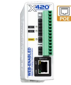 Web Enabled PoE 4 A/D In + 2 I/O upto 16 1 wire se