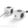 allocacocpowercubeextendedusbgrey4outletswith2usb3m3362
