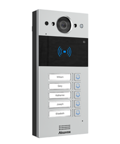Alternative view of AV-R20B-B5 Akuvox SIP Video Intercom with 5 Buttons and RFID