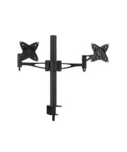 Brateck Dual (2) LCD Monitor Table Stand w/Arm & Desk Clamp Up to 23' Black