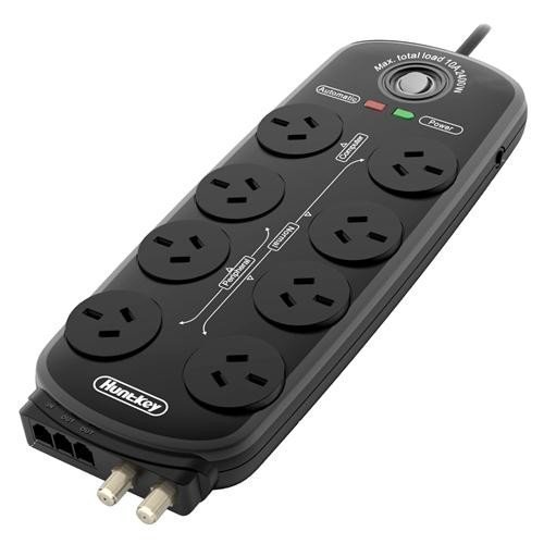 Huntkey 8 Outlet Smart Power Surge Board - Master/Slave Technology Special designed for Computers 1 Huntkey 8 Outlet Smart Power Surge Board - Master/Slave Technology Special designed for Computers