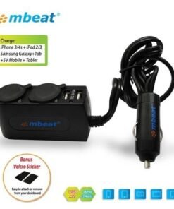 mbeat 3A / 15W Dual Port USB and Dual Cigarette Lighter Car Charger