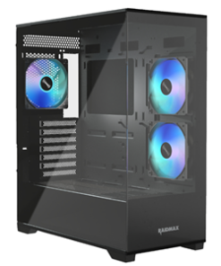 Raidmax i801 ATX Mid-Tower Case Tempered Glass Black with ARGB