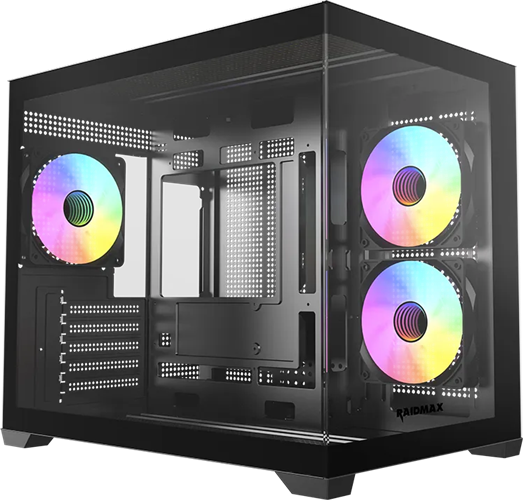 Raidmax i600 Plus MATX Mini-Tower Case Tempered Glass Black with ARGB 1 Raidmax i600 Plus MATX Mini-Tower Case Tempered Glass Black with ARGB