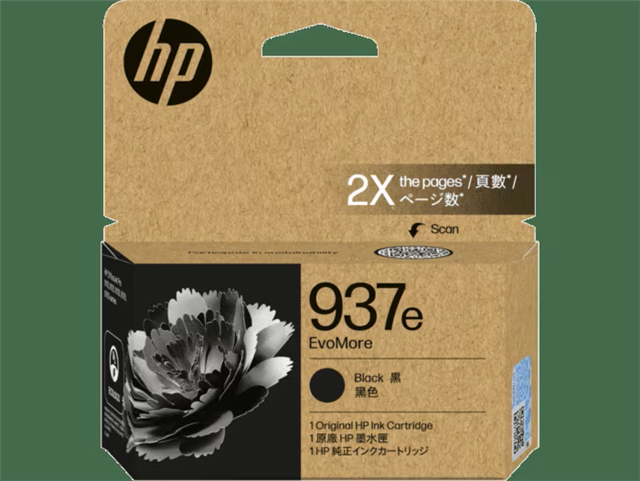 HP 937e EvoMore Black Original Ink Cartridge 1 HP 937e EvoMore Black Original Ink Cartridge