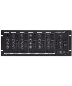 4 Zone Audio Mixer, black (MIKS6.4) – Artsound